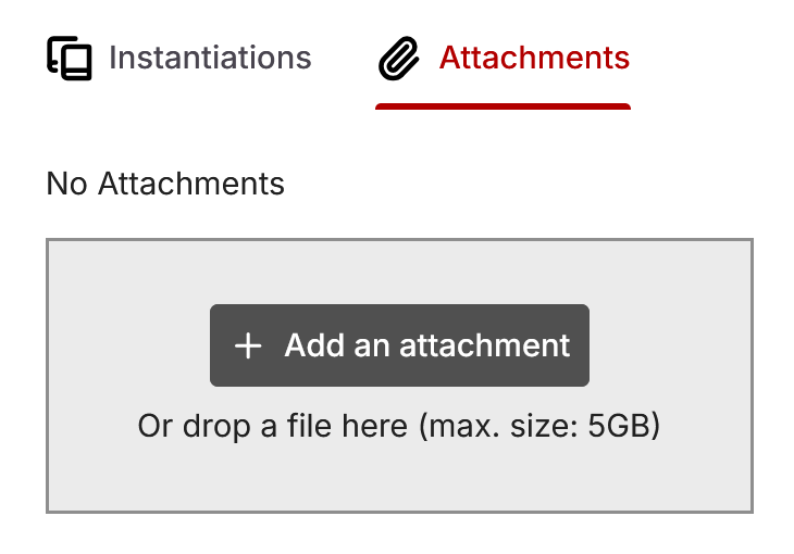 Attachments Upload Area