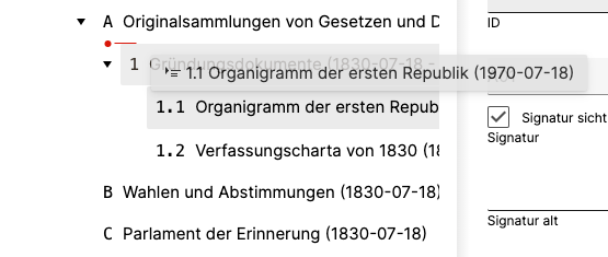 Drag and drop with insertion marker