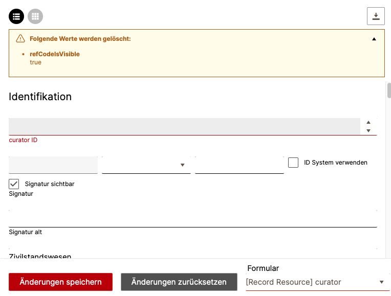 “refCodeIsVisible” is deleted when switching forms