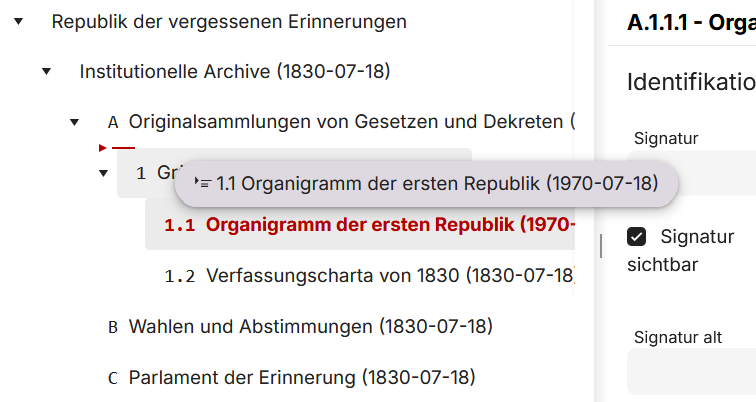 Drag and Drop mit Einfügemarkierung