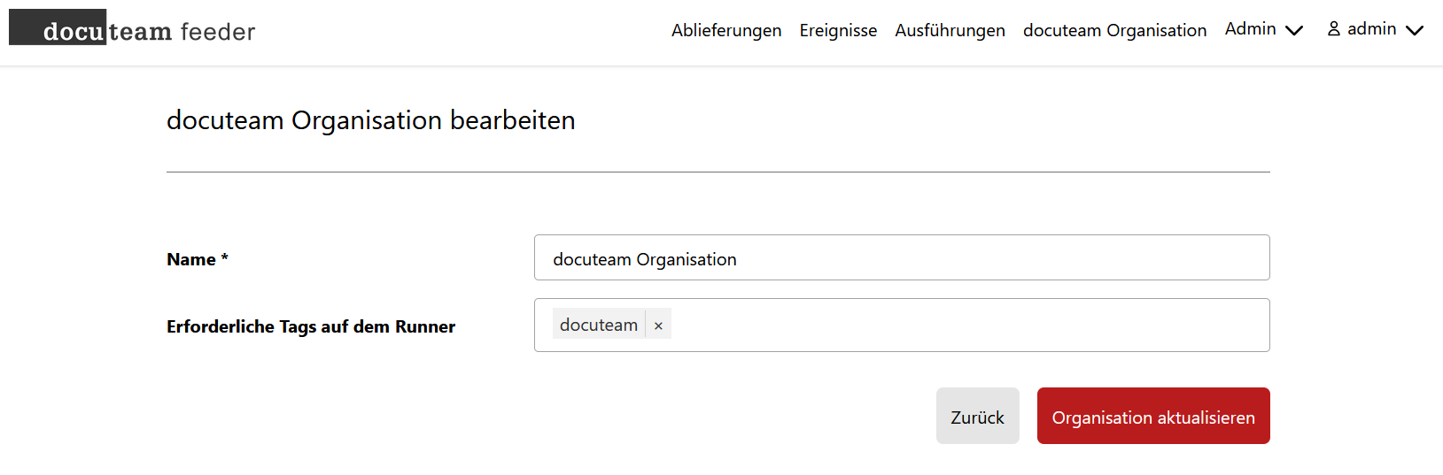 Mandant bearbeiten
