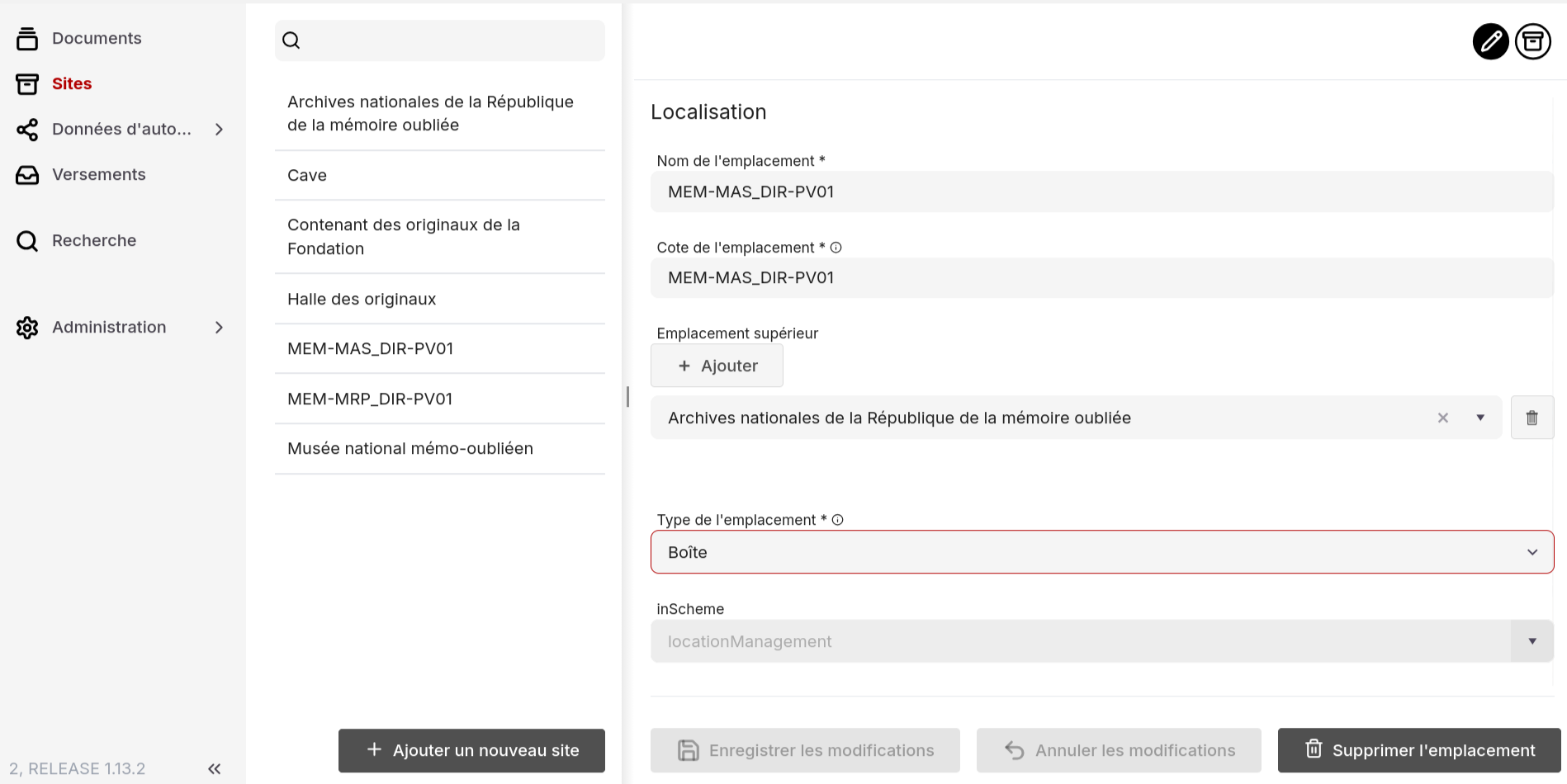 Exemple de site - boîte