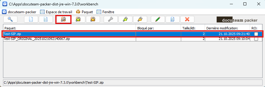 ouvrir un SIP existant