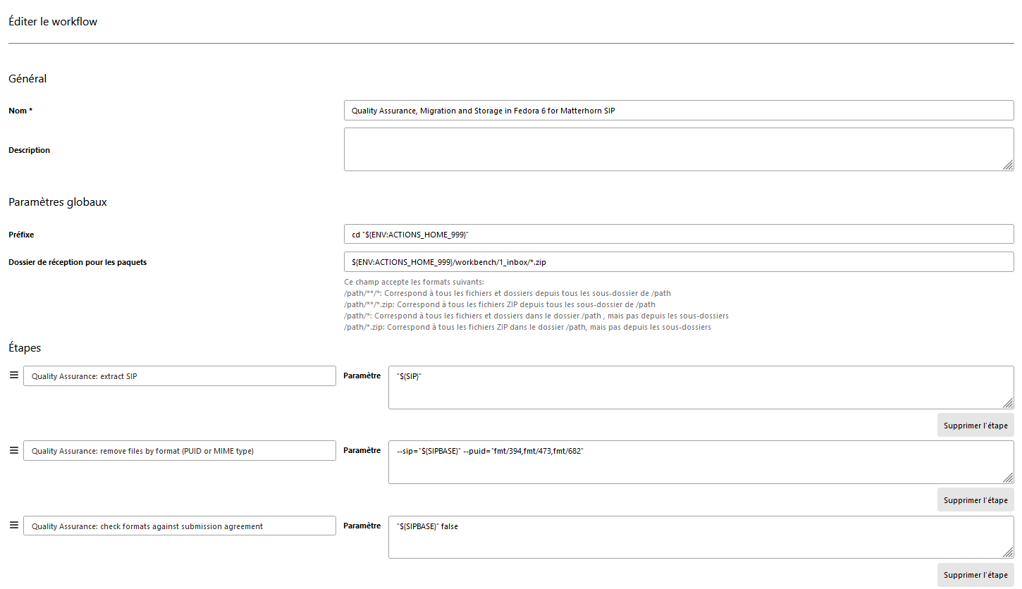 Éditer un workflow