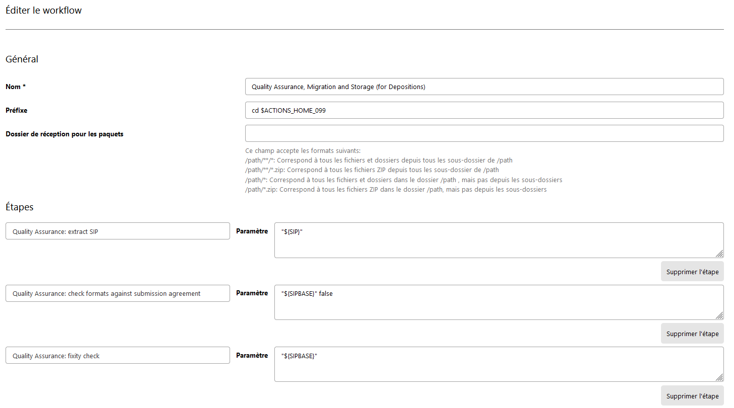 Éditer un workflow